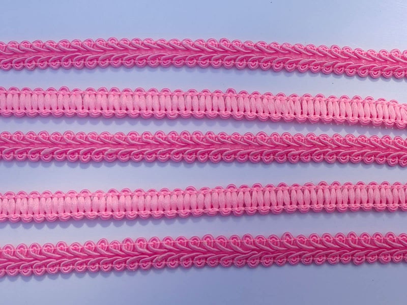 MONIDOOR 3/8 Inch Gimp Braid Trim 50 Yards for Upholstery Costume DIY Crafts (1326 Pink) - Image 3